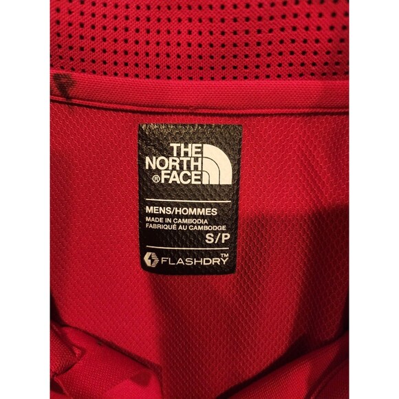 The North Face Red Polo Flashdry Short Sleeve Mens Small - Picture 2 of 8